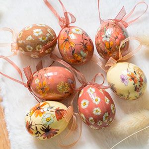 Декоративные пасхальные яйца УСЛАДА ДЛЯ ДУШИ маленькие, 5 см (упаковка 8 шт.)