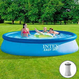 Надувной бассейн INTEX Easy Set Pool, 396 х 84 см + фильтр-насос, INTEX