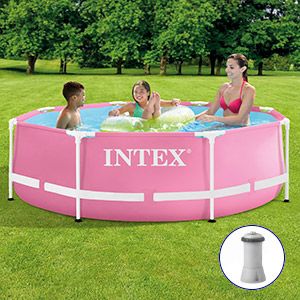 Каркасный бассейн Intex Metal Frame Pool, 244х76см + фильтр-насос, INTEX
