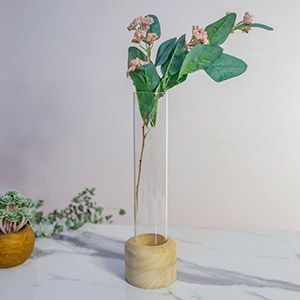 Стеклянная колба для цветов на подставке АБЕЛЕ, 28 см