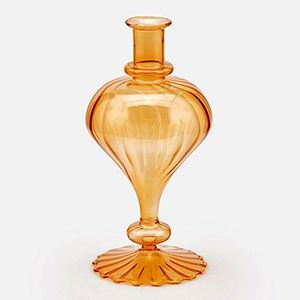 Стеклянная ваза ГЬОККА, оранжевая, 30 см