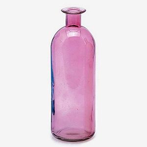 Декоративная бутыль-ваза БОРРАЧА МЕДИА, стекло, розовая, 20 см