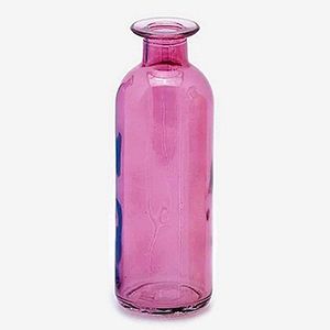 Декоративная бутыль-ваза БОРРАЧА ПИККОЛА стекло, розовая, 16 см