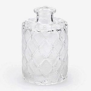 Декоративная бутыль-ваза КАРАФ РОМБИ малая, стекло, 11х7 см