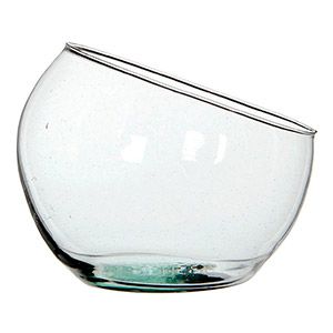 Стеклянная чаша ОБАЯНИЕ АСИММЕТРИИ, прозрачная, 15х17 см