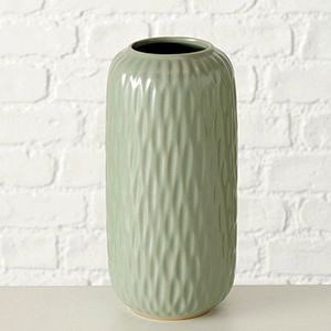 Фарфоровая ваза ВОСТОЧНЫЕ МОТИВЫ цилиндрическая, светло-зеленая, 19 см