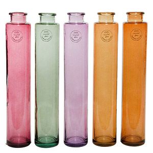 Набор декоративных ваз-бутылей СОТЭРО, стекло, 32 см, 5 шт.