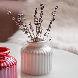 Декоративная ваза ОРЕЛИН, керамика, жемчужная, 9 см
