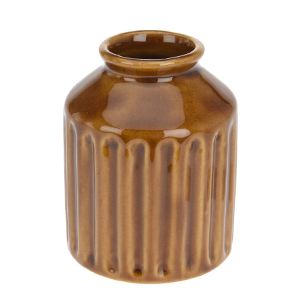 Декоративная ваза ЛОРИН, керамика, медовый, 10 см