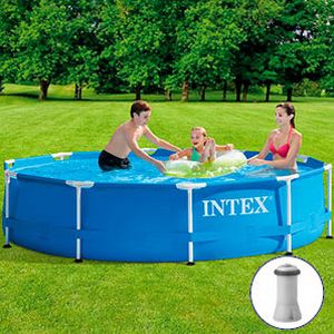 Каркасный бассейн Intex Metal Frame Pool, 305х76см + фильтр-насос, INTEX