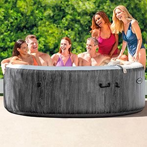  Intex PureSpa Bubble Therapy+Hard Water System Greywood Deluxe, 21671 