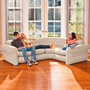 Надувной угловой диван Intex Corner Sofa, 257x203x76 см