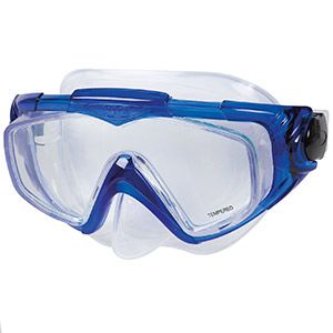 Маска для плавания Silicone Aqua Pro Mask синяя, от 14 лет