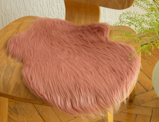 Декоративный коврик МЕХОВУШКА розовый шелк, 38x55 см, KAEMINGK