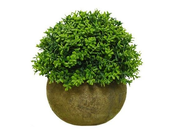 Искусственное растение в горшке BUSH BALL, пластик, зелёное, 12х13 см