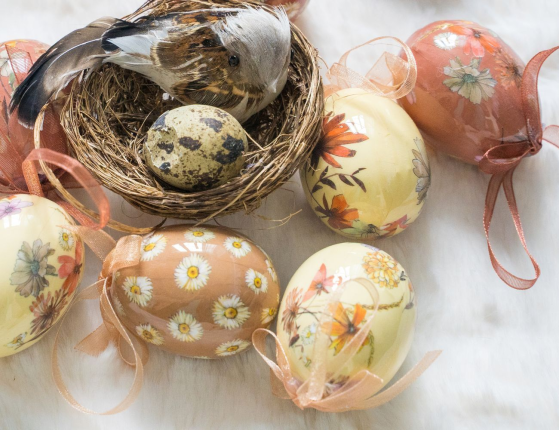 Декоративные пасхальные яйца УСЛАДА ДЛЯ ДУШИ, подарочный набор, 7.5 см (упаковка 6 шт.)