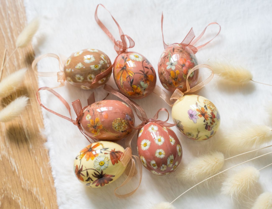 Декоративные пасхальные яйца УСЛАДА ДЛЯ ДУШИ маленькие, 5 см (упаковка 8 шт.)