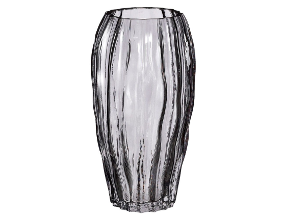 Декоративная ваза ФЕЛИН, стекло, дымчато-серая, 27 см