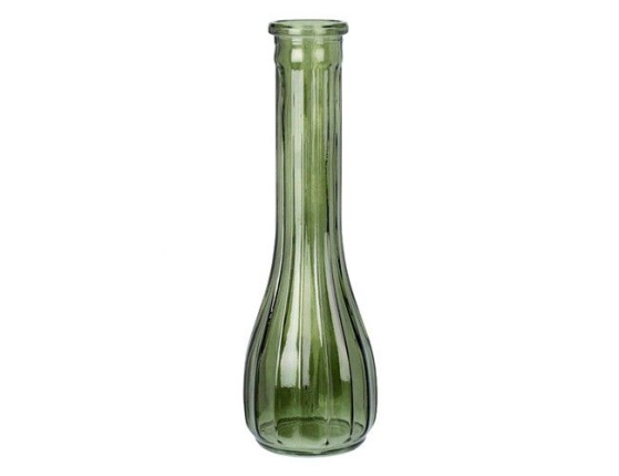 Декоративная ваза АРМЭЛЬ, стекло, зелёная, 22 см
