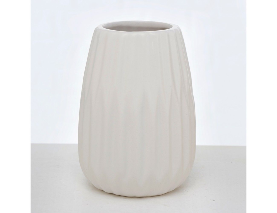 Керамическая ваза ТОРРЭ белая, 13 см