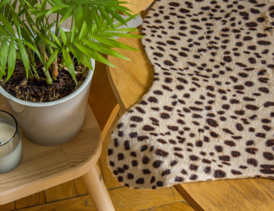 Декоративный коврик МЕХОВУШКА экзотика леопардовый, 50x90 см