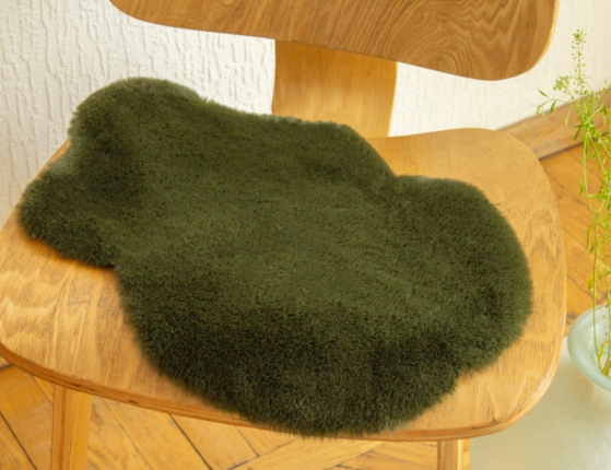 Декоративный коврик МЕХОВУШКА зеленый, 38x55 см