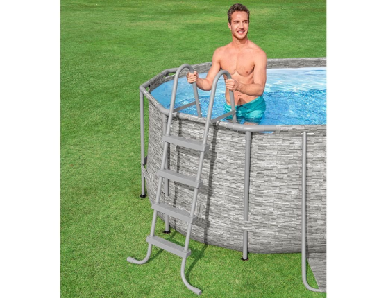 Каркасный бассейн овальный Power Steel Swim Vista Series II + фильтр-насос + аксессуары, 549х274х122 см, BestWay