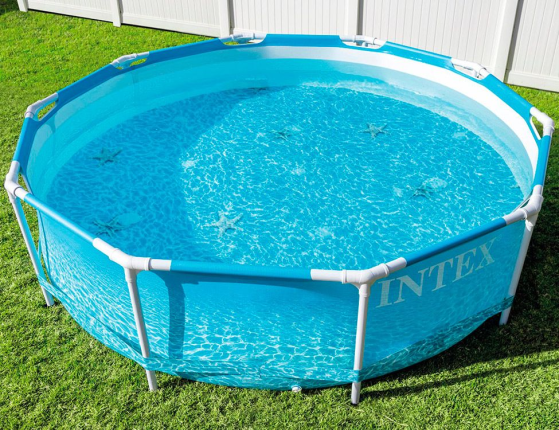 Каркасный бассейн Intex Beachside Metal Frame Pool, 305х76см + фильтр-насос