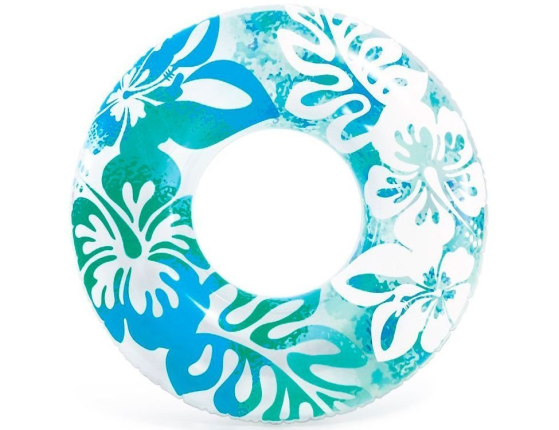 Надувной круг Чистый Цвет, голубой, 91 см, от 9 лет