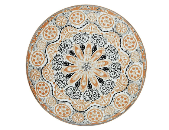 Садовый кофейный столик с мозаикой ОЧАРОВАНИЕ ВОСТОКА, складной, металл, керамика, 67х36 см