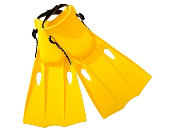 Ласты для плавания Large Swim Fins желтые, размер 41-45