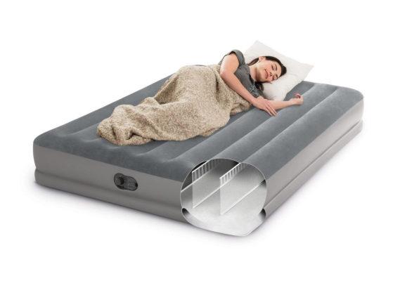 Надувной матрас Intex Prestige Mid-Rise Airbed (Queen), 152х203х30см, со встроенным USB-насосом