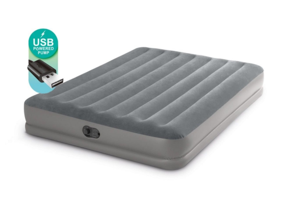 Надувной матрас Intex Prestige Mid-Rise Airbed (Queen), 152х203х30см, со встроенным USB-насосом