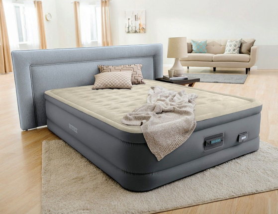 Двуспальная надувная кровать Intex Premaire II (Queen), 152х203х46 см, со встроенным насосом 220V и USB-портом