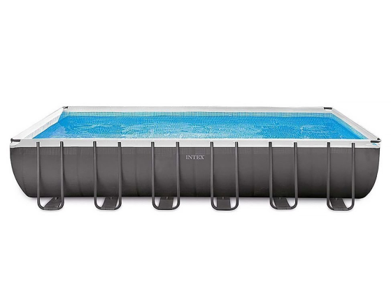 Бассейн каркасный Intex Rectangular Ultra Frame Pool, 732х366х132 см + фильтр-насос + аксессуары