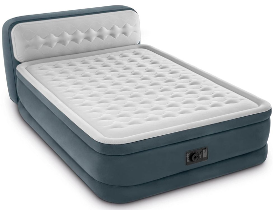 Надувная кровать Intex ULTRA PLUSH Headboard Bed (Queen), 152х236х86 см, со встроенным насосом 220V