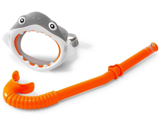 Детский набор для плавания INTEX (маска с трубкой) Акула, от 3 до 8 лет