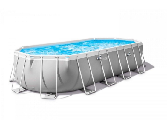Каркасный бассейн Intex Oval Prism Frame Pool, 610х305х122 см + фильтр-насос + аксессуары