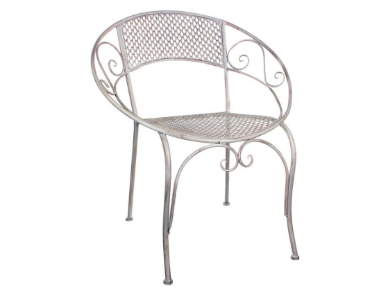 Комплект дачной мебели АЖУРНЫЙ ПРОВАНС (2 кресла, стол), металл, белый