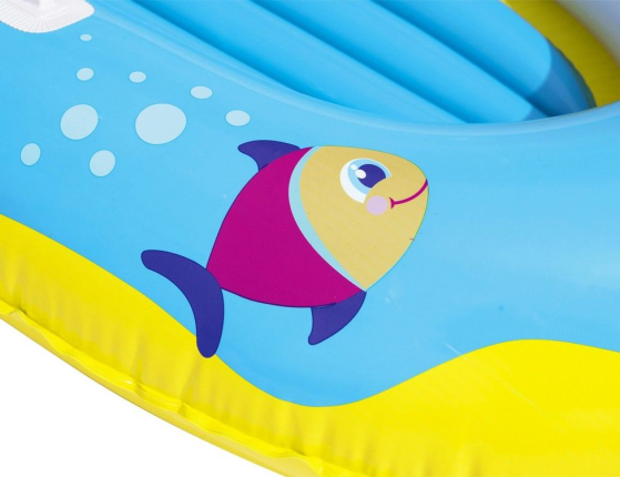 Детская надувная лодка Крабики голубая, 119х79 см, от 3 до 6 лет, BestWay