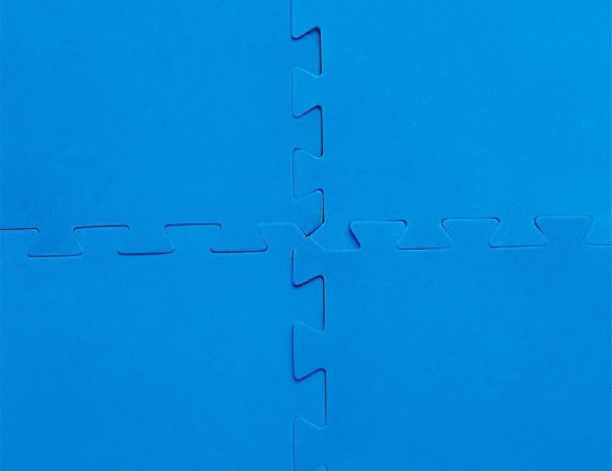 Мягкая модульная подстилка Пазл 50х50 см, 9 шт, синий, BestWay