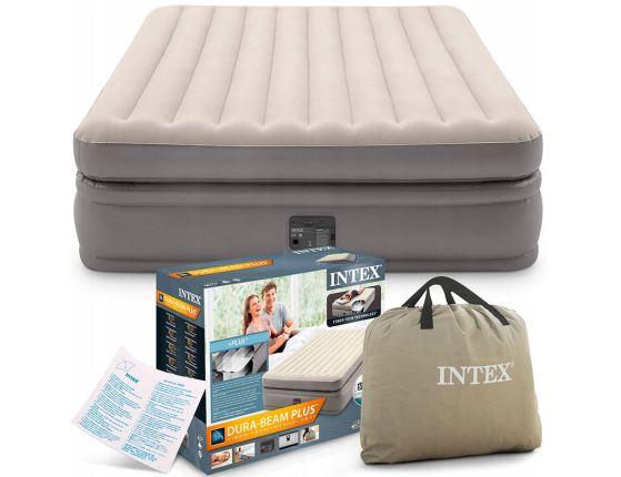 Двуспальная кровать Intex Prime Comfort Elevated Airbed (Queen), 152х203х51 см, со встроенным насосом 220