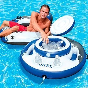 Плавающий надувной бар для охлаждения напитков, диаметр 89 см INTEX