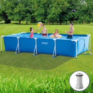 Бассейн каркасный Intex Rectangular Frame Pool, 450х220х84см+фильтр-насос