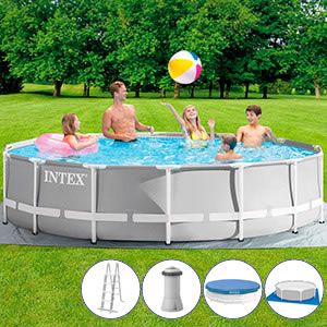 Бассейн каркасный Intex Prism Frame Pool, 427 х 107 см + фильтр-насос + аксессуары, INTEX