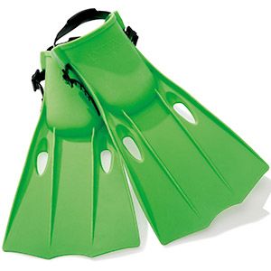 Ласты для плавания Large Swim Fins зеленые, размер 41-45, INTEX