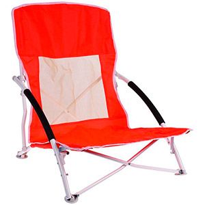 Складное пляжное кресло CAMPING LIFE, полиэстер 600D, металл, максимальная нагрузка 110 кг, красное, 80 см