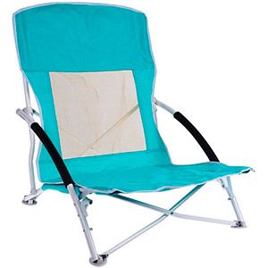 Складное пляжное кресло CAMPING LIFE, полиэстер 600D, металл, максимальная нагрузка 110 кг, бирюзовое, 80 см