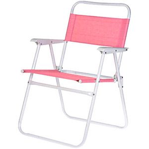 Складное пляжное кресло LUX COMFORT, полиэстер 600D, металл, розовое, 50х54х79 см