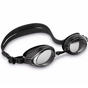 Очки для плавания Racing Goggles черные, от 8 лет
